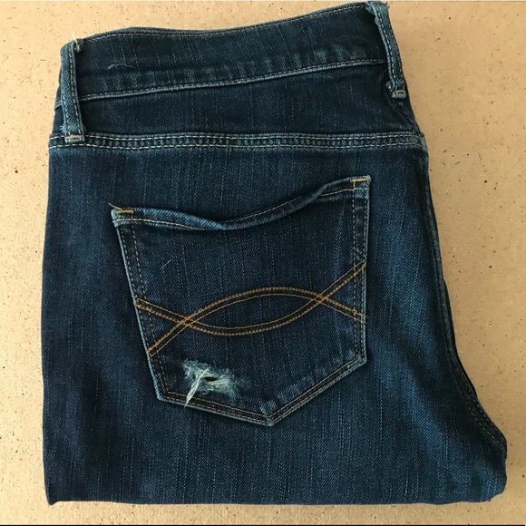 Abercrombie and Fitch dark denim jeans size 6L - Picture 1 of 4
